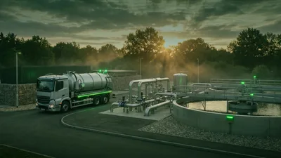 Afvalwaterproject in Den Haag: pompinstallatie en tankwagen op locatie